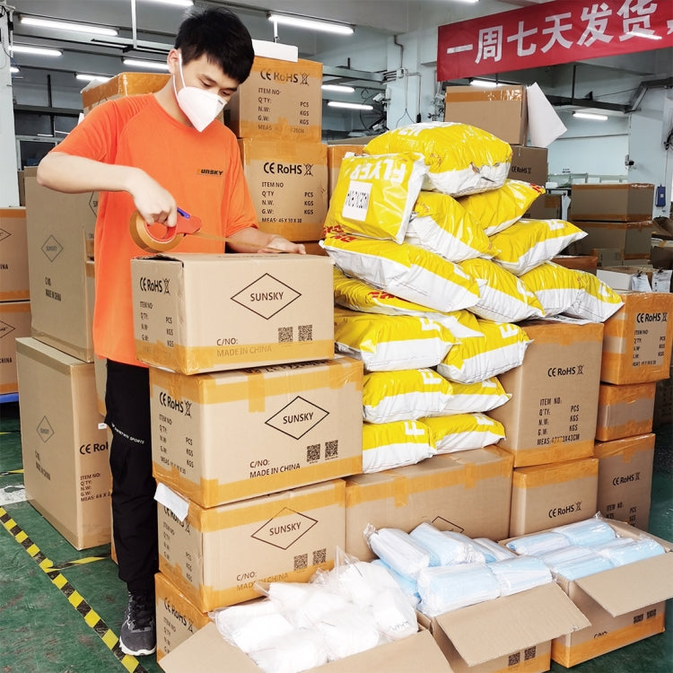 10 PCS KN95 n95 Foldable Earloop Breathable Respirator Dustproof Antiviral Anti-fog Protective Mask(White)