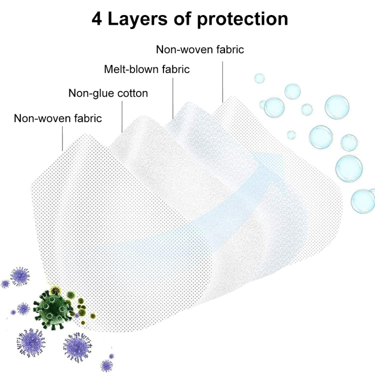 10 PCS KN95 n95 Foldable Earloop Breathable Respirator Dustproof Antiviral Anti-fog Protective Mask(White)