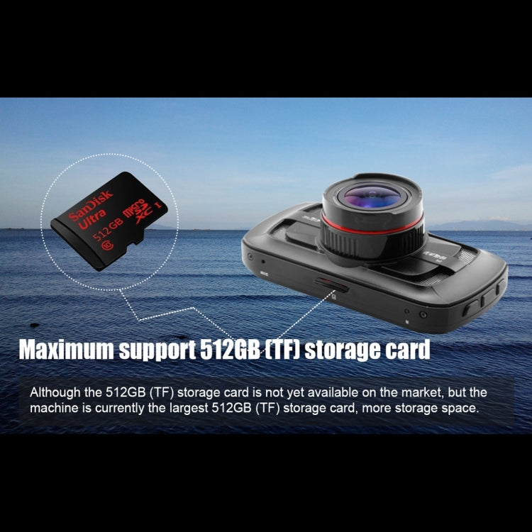 DAB205 Car DVR Camera 3.0 inch LCD Screen HD 1440P 178 Degree Wide Angle Viewing, Support Motion Detection / TF Card / G-Sensor / HDMI / HDR(Black)