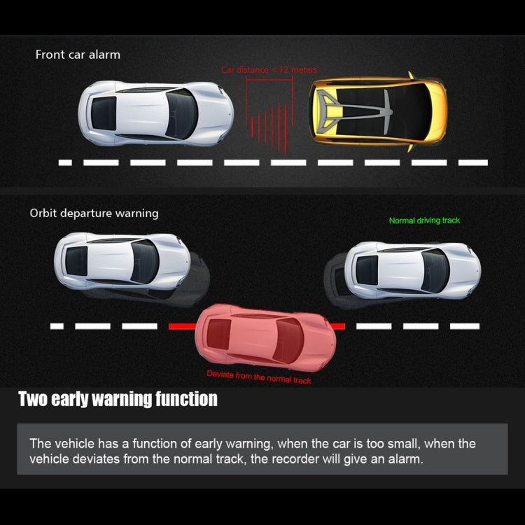 DAB205 Car DVR Camera 3.0 inch LCD Screen HD 1440P 178 Degree Wide Angle Viewing, Support Motion Detection / TF Card / G-Sensor / HDMI / HDR(Black)