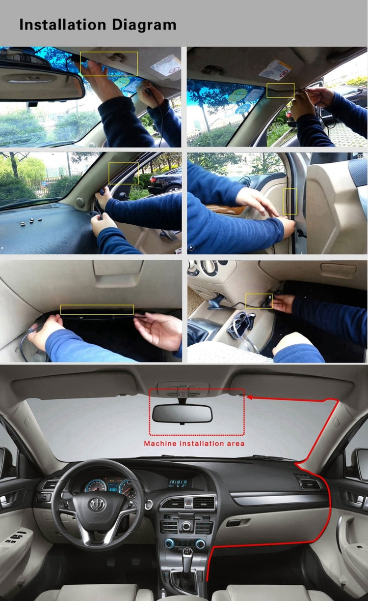 GS98C Car DVR Camera 2.7 inch LCD Screen HD 2304 x 1296P 170 Degree Wide Angle Viewing, Support Motion Detection / TF Card / G-Sensor / HDMI(Black)