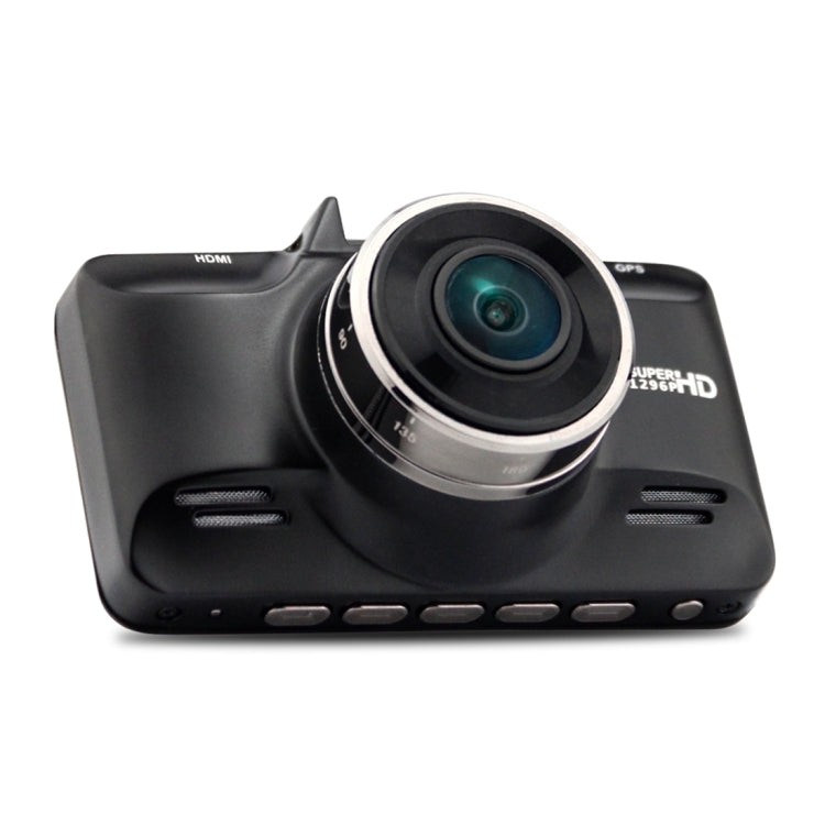 GS98C Car DVR Camera 2.7 inch LCD Screen HD 2304 x 1296P 170 Degree Wide Angle Viewing, Support Motion Detection / TF Card / G-Sensor / HDMI(Black)