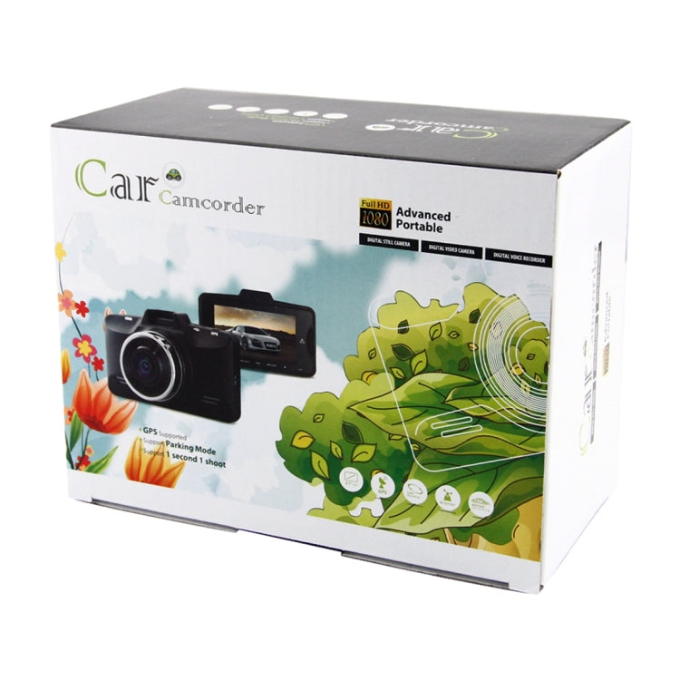 GS98C Car DVR Camera 2.7 inch LCD Screen HD 2304 x 1296P 170 Degree Wide Angle Viewing, Support Motion Detection / TF Card / G-Sensor / HDMI(Black)