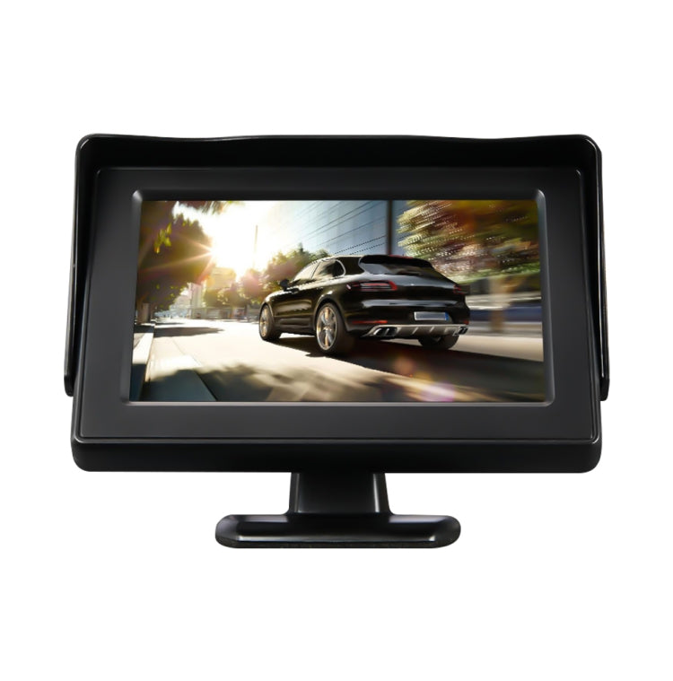 S-CLM-0105 4.3 inch Stand Car TFT HD Monitor With Sunshade(Black)