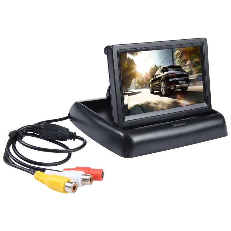 S-CLM-0108 4.3 inch Foldable Car TFT HD Monitor (Black)