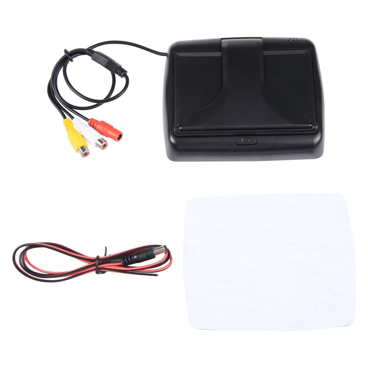 S-CLM-0108 4.3 inch Foldable Car TFT HD Monitor (Black)