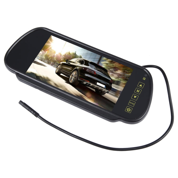 S-CLM-0110 7 inch Car Rearview Mirror Reversing Monitor (Black)