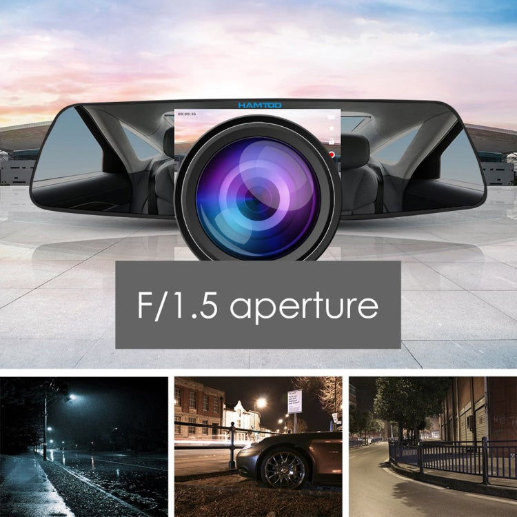 HAMTOD HG51 5.0 inch 170 Degrees Wide Angle HD 1080P Dual Mirror Dash Video Car DVR