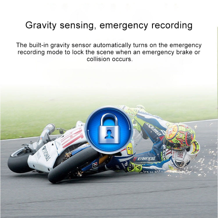 4 inch HD WIFI Dual Lens 1080P Waterproof Motorcycle Driving Recorder