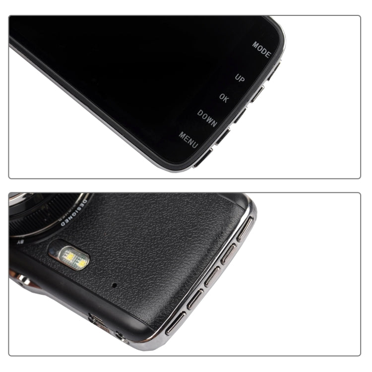 T4 4.0 inch HD Vehicle Traveling Driving Recorder Car Camcorder DVR Digital Video Camera Voice Recorder with Dual Camera, Support TF Card up to 32GB & Night Vision(Black)