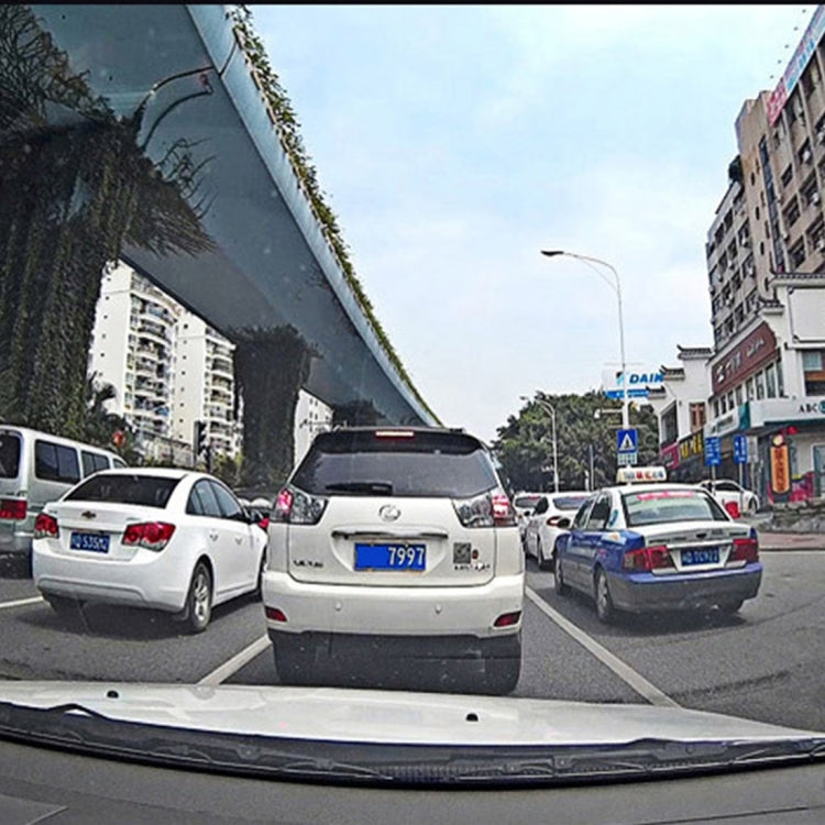 Middle Screen Display Rearview Mirror Vehicle DVR, Allwinner Programs, 2 x Cameras 1080P FHD 140 Degree Wide Angle Viewing, Support GPS Port / Motion Detection / Night Vision / Cyclic Recording / TF Card / G-Sensor