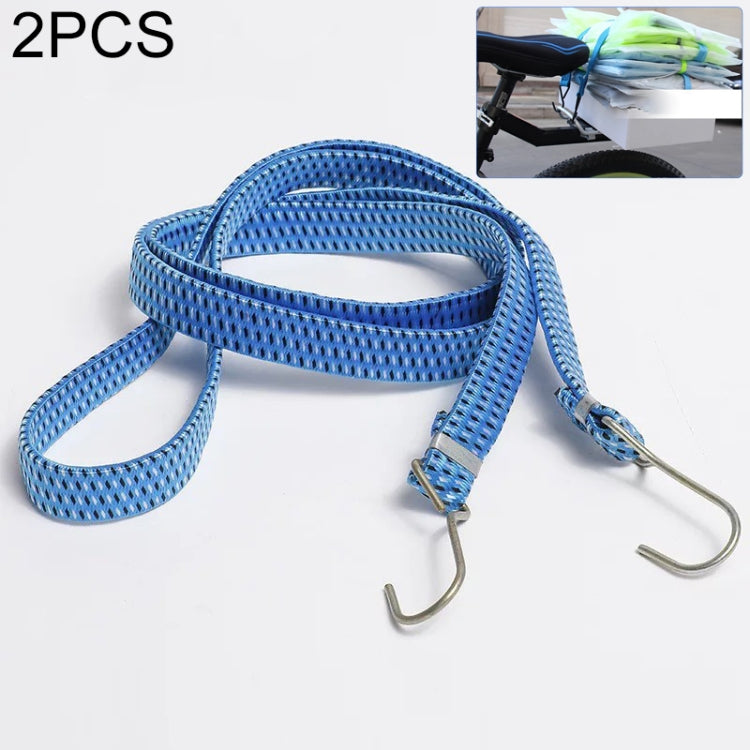 2 PCS 2m Elastic Strapping Rope Luggage Packing Tape for Bicycle Motorcycle Back Seat, Random Color Delivery