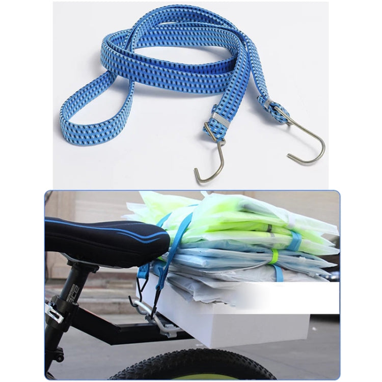 2 PCS 2m Elastic Strapping Rope Luggage Packing Tape for Bicycle Motorcycle Back Seat, Random Color Delivery