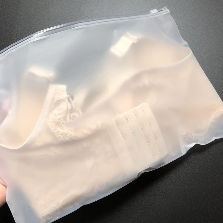 100 PCS Transparent + Matte plastic Sealed Bag PE Zip Lock Underwear Packaging Bag, Size: 36x24cm