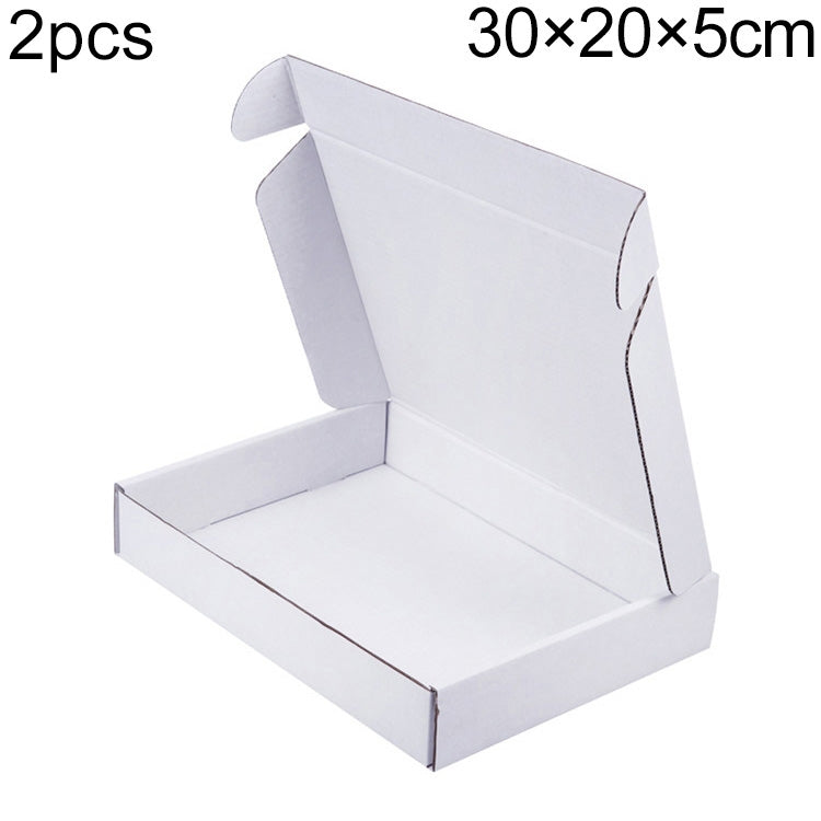 100 PCS Shipping Box Clothing Packaging Box, Color: White, Size: 30x20x5cm