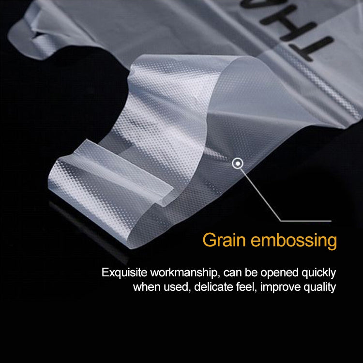 5 Sets 5C Thick Transparent Smiley Plastic Bag Shopping Bag Packaging Bag(50 PCS / Set), Size: 22x35cm