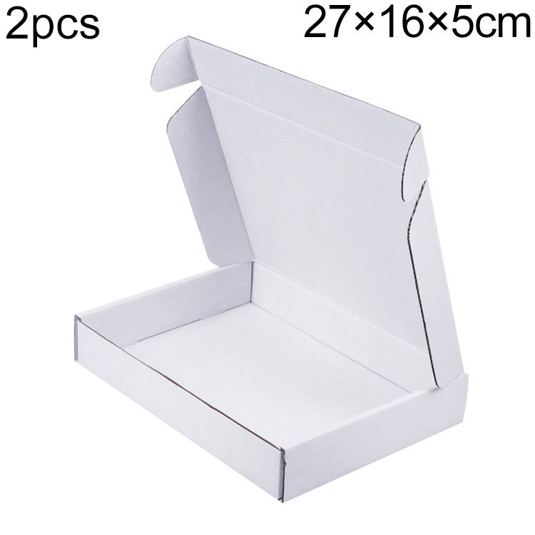100 PCS Shipping Box Clothing Packaging Box, Color: White, Size: 27x16x5cm