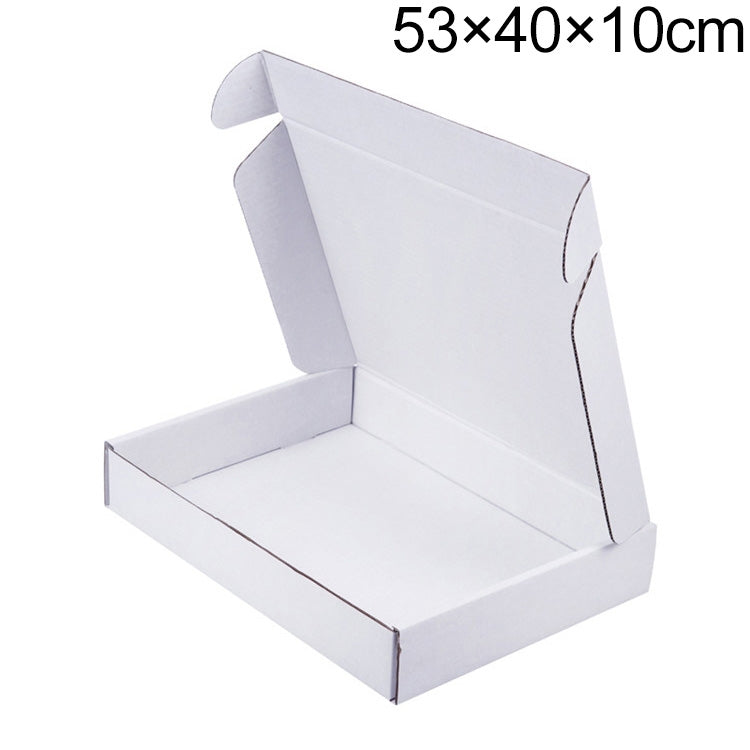 100 PCS Shipping Box Clothing Packaging Box, Color: White, Size: 53x40x10cm