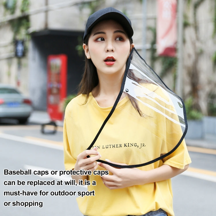 50 PCS Anti-Saliva Splash Anti-Spitting Anti-Fog Anti-Oil Protective Baseball Cap Mask Removable Face Shield