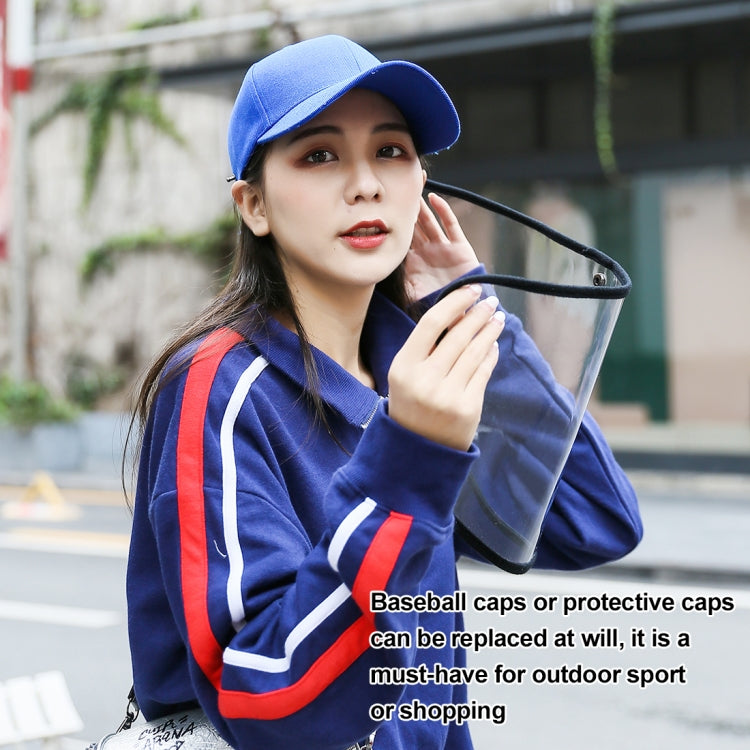 50 PCS Anti-Saliva Splash Anti-Spitting Anti-Fog Anti-Oil Protective Baseball Cap Mask Removable Face Shield
