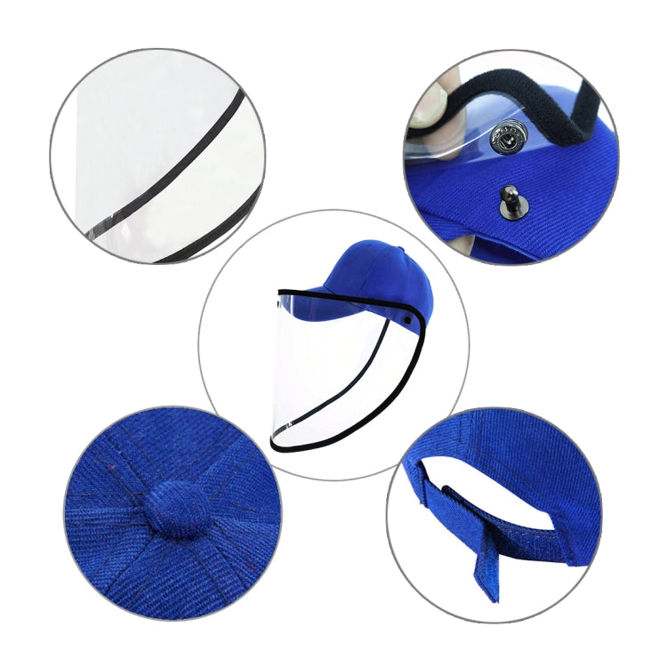 50 PCS Anti-Saliva Splash Anti-Spitting Anti-Fog Anti-Oil Protective Baseball Cap Mask Removable Face Shield