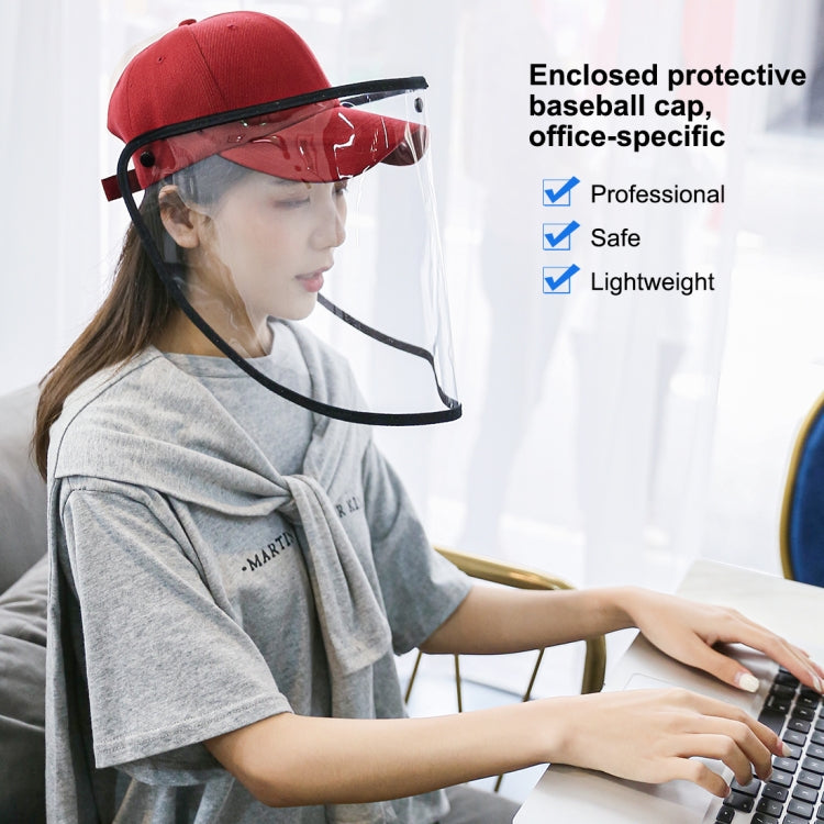50 PCS Anti-Saliva Splash Anti-Spitting Anti-Fog Anti-Oil Protective Baseball Cap Mask Removable Face Shield
