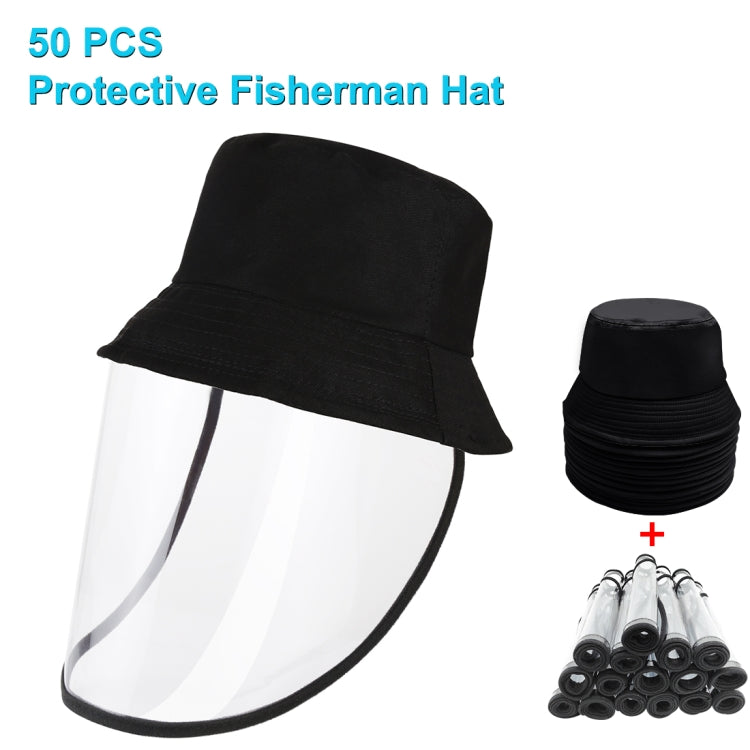 50 PCS Anti-Saliva Splash Anti-Spitting Anti-Fog Anti-Oil Protective Cap Mask Removable Face Shield