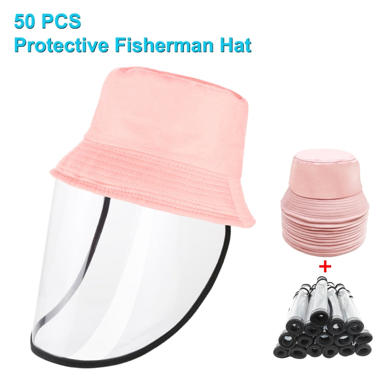 50 PCS Anti-Saliva Splash Anti-Spitting Anti-Fog Anti-Oil Protective Cap Mask Removable Face Shield