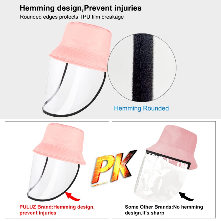 50 PCS Anti-Saliva Splash Anti-Spitting Anti-Fog Anti-Oil Protective Cap Mask Removable Face Shield