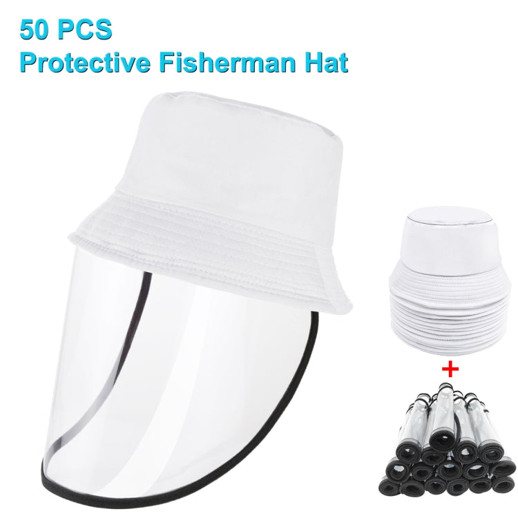 50 PCS Anti-Saliva Splash Anti-Spitting Anti-Fog Anti-Oil Protective Cap Mask Removable Face Shield