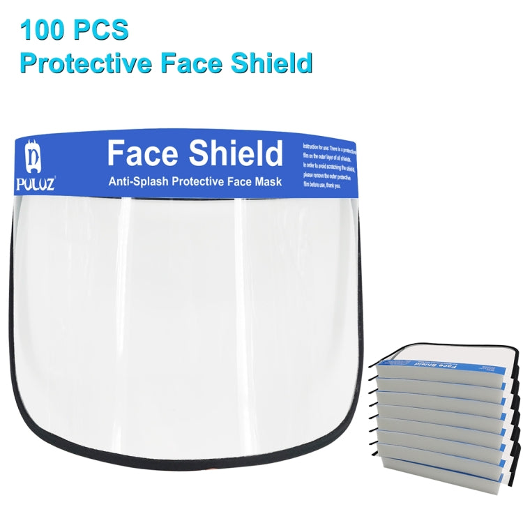 100 PCS Puluz Anti-Saliva Splash Anti-Spitting Anti-Fog Anti-Oil Protective Face Shields Mask with Elastic Band