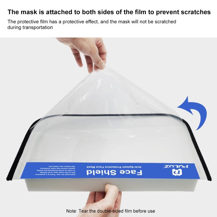 100 PCS Puluz Anti-Saliva Splash Anti-Spitting Anti-Fog Anti-Oil Protective Face Shields Mask with Elastic Band