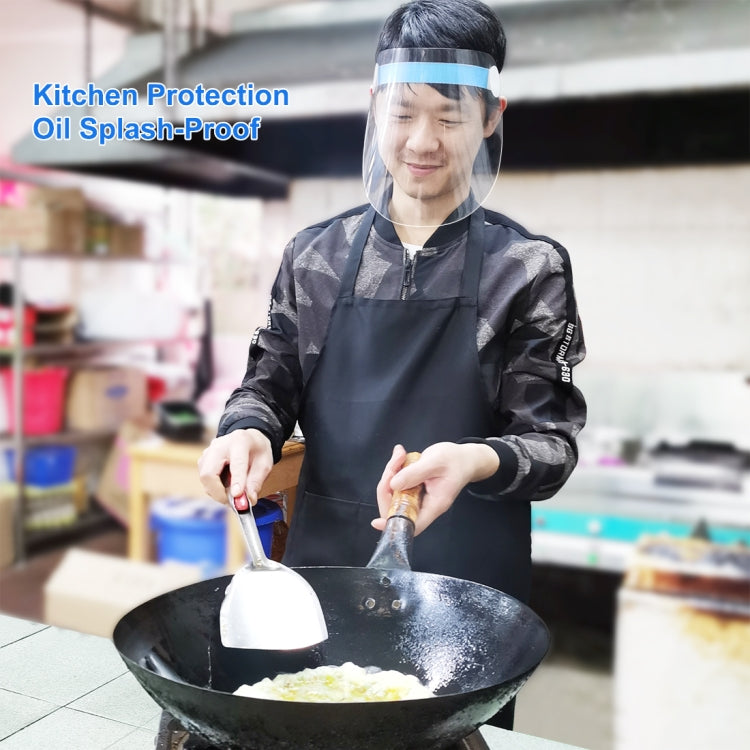 10 PCS Clear Protective Face Shield Anti-Saliva Splash Anti-Spitting Anti-Fog Anti-Oil Mask with Elastic Band