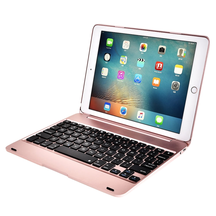 F19B for iPad 9.7 (2017/2018) & iPad Air & Air 2 & iPad Pro 9.7 & New iPad 9.7 inch (2017) Ultra-thin ABS Horizontal Flip Tablet Case + Bluetooth Keyboard