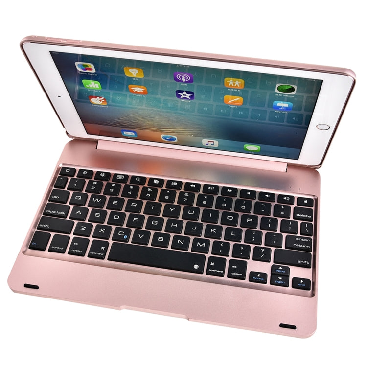 F19B for iPad 9.7 (2017/2018) & iPad Air & Air 2 & iPad Pro 9.7 & New iPad 9.7 inch (2017) Ultra-thin ABS Horizontal Flip Tablet Case + Bluetooth Keyboard