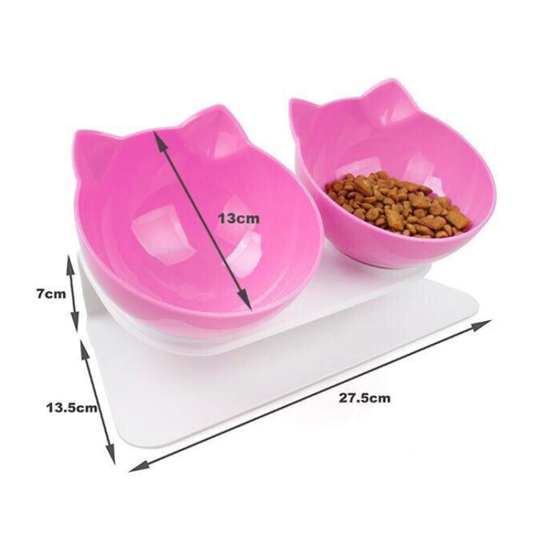 Pet Cat Dog Non-slip and Drop-proof Double Bowl Food Box