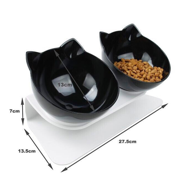 Pet Cat Dog Non-slip and Drop-proof Double Bowl Food Box
