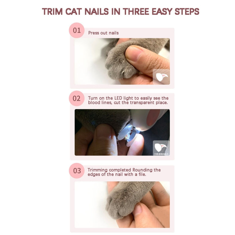 Pet Cat and Dog LED Light Nail Clippers