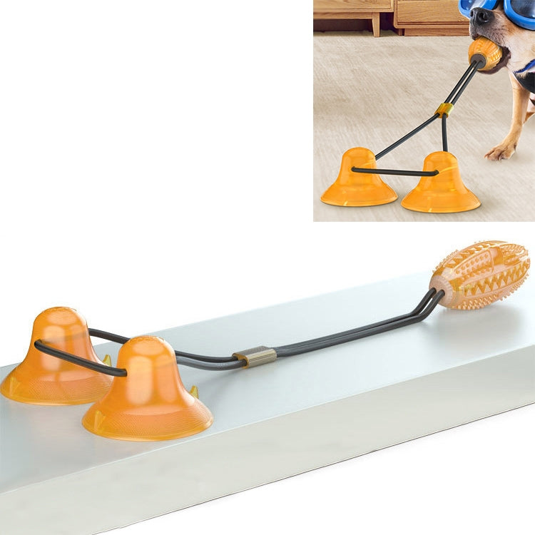 Molar Teeth Leaking Bite resistant Ball Double Sucker Dog Toy