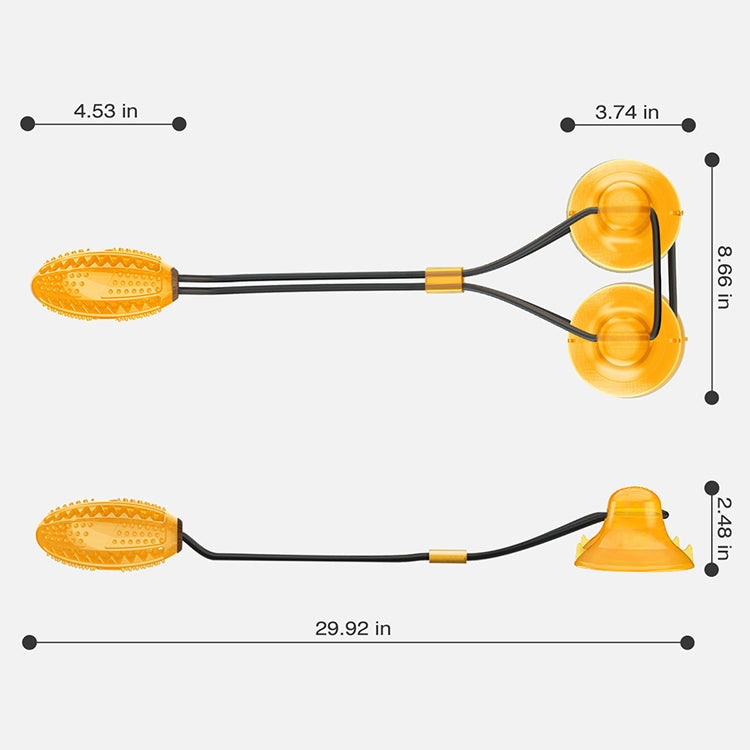 Molar Teeth Leaking Bite resistant Ball Double Sucker Dog Toy