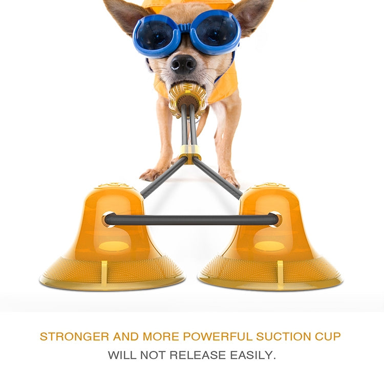 Molar Teeth Leaking Bite resistant Ball Double Sucker Dog Toy