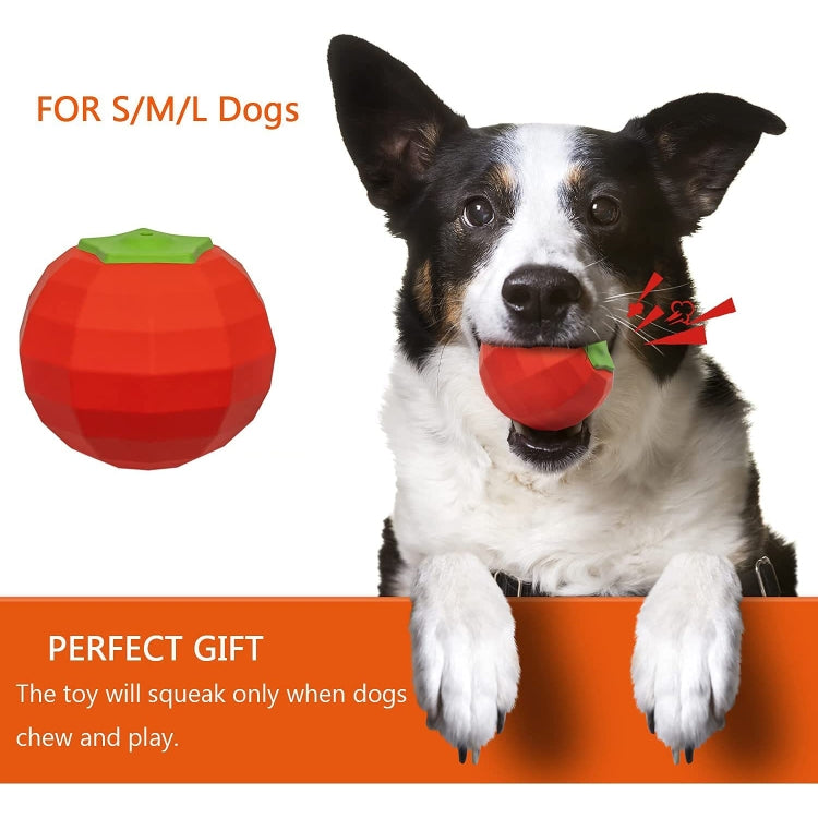 Tomato Shape Pet Sound Rubber Toy Pet Supplies