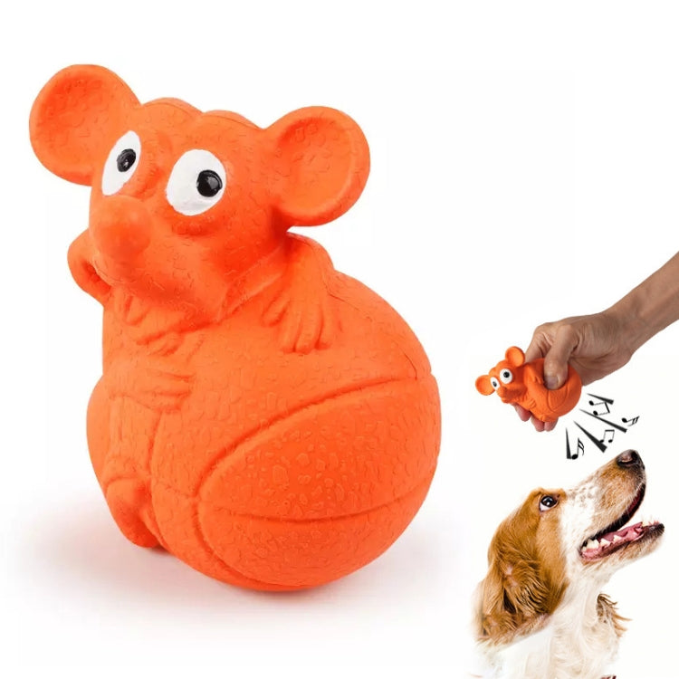 Mouse Basketball Shape Rubber Dog Voice Toy Pet Products