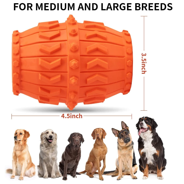 Wine Barrel Shape Rubber Dog Leaking Food Toy Pet Product