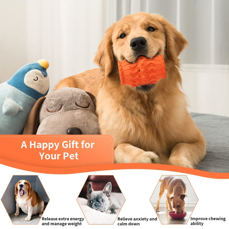 Wine Barrel Shape Rubber Dog Leaking Food Toy Pet Product