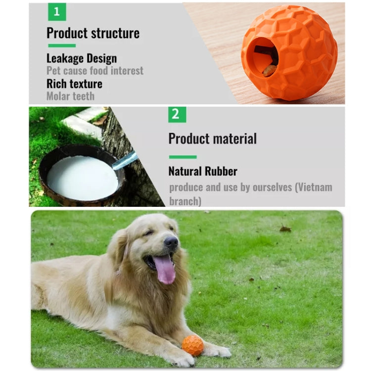 Small Rubber Masonry Stone Ball Shape Dog Leaking Sound Toy Pet Product