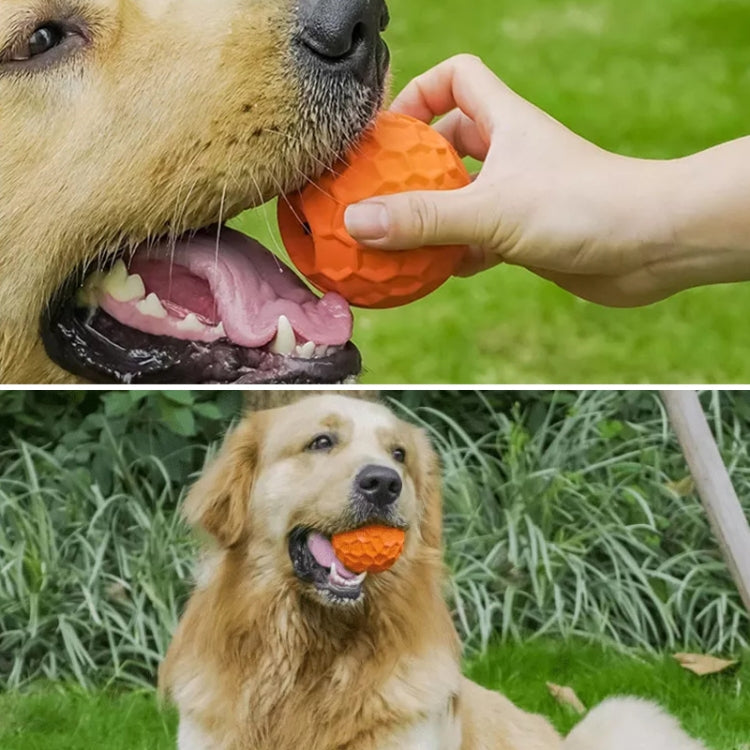 Small Rubber Masonry Stone Ball Shape Dog Leaking Sound Toy Pet Product