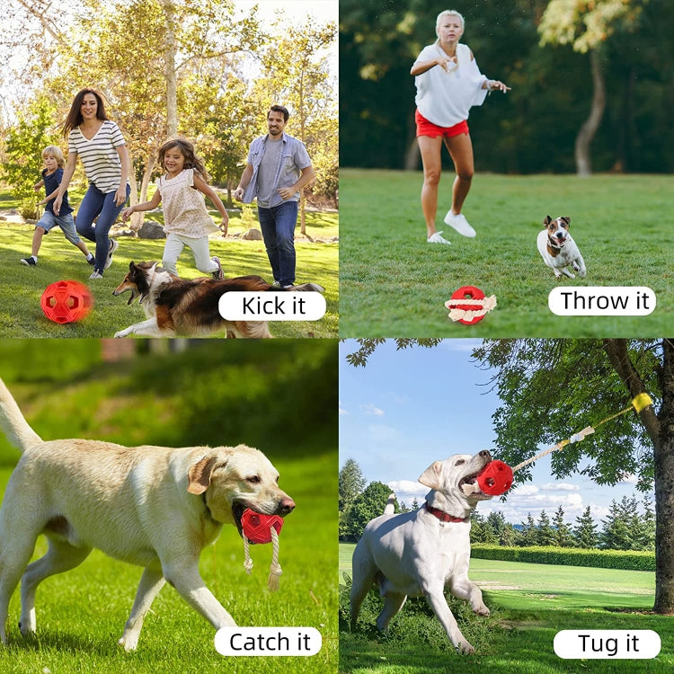 Hydrangea Shaped Dog Interactive Chew Toy With Rope Pet Products