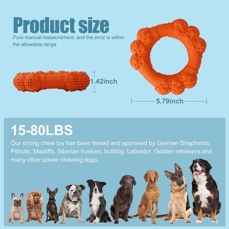 Rubber Solid Throwing Ring Dog Grinding Chew Toy Pet Products