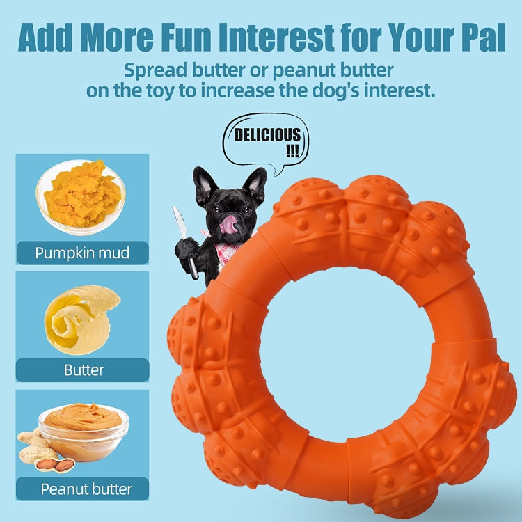 Rubber Solid Throwing Ring Dog Grinding Chew Toy Pet Products